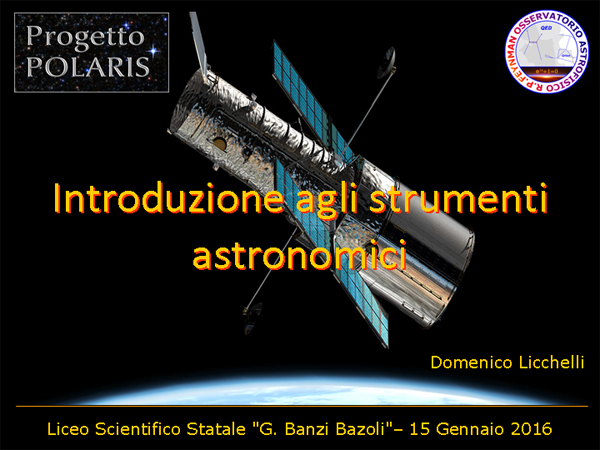 Progetto POLARIS - Telescopi